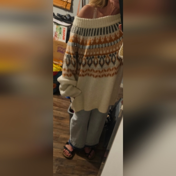 New Aerie Oversized Scoop Neck /Off Shoulder Sweater 2X - Picture 7 of 7